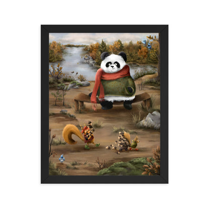 Panda with Friends - Framed