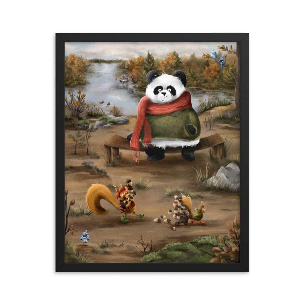 Panda with Friends - Framed