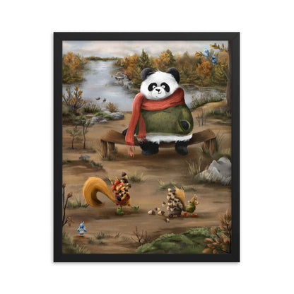 Panda with Friends - Framed