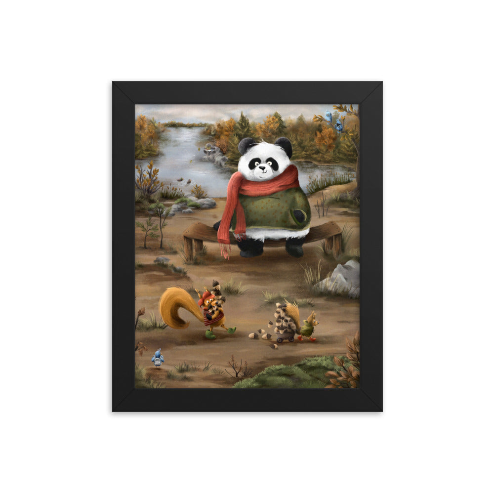 Panda with Friends - Framed